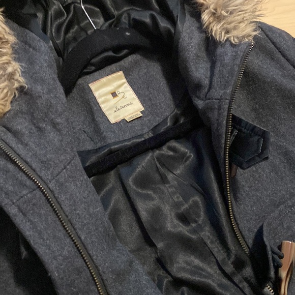 Anthro jacket fur trim toggle close - Picture 6 of 9